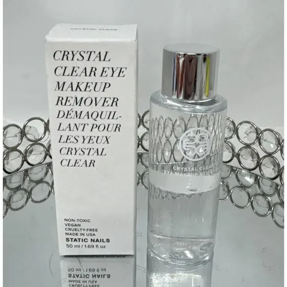 Bundle of 3 ~Crystal Clear Eye Makeup Remover ~NIB~Static Nails~50 ml/1.69 fl oz